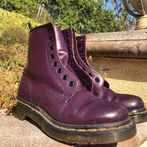 purple doc martens mens